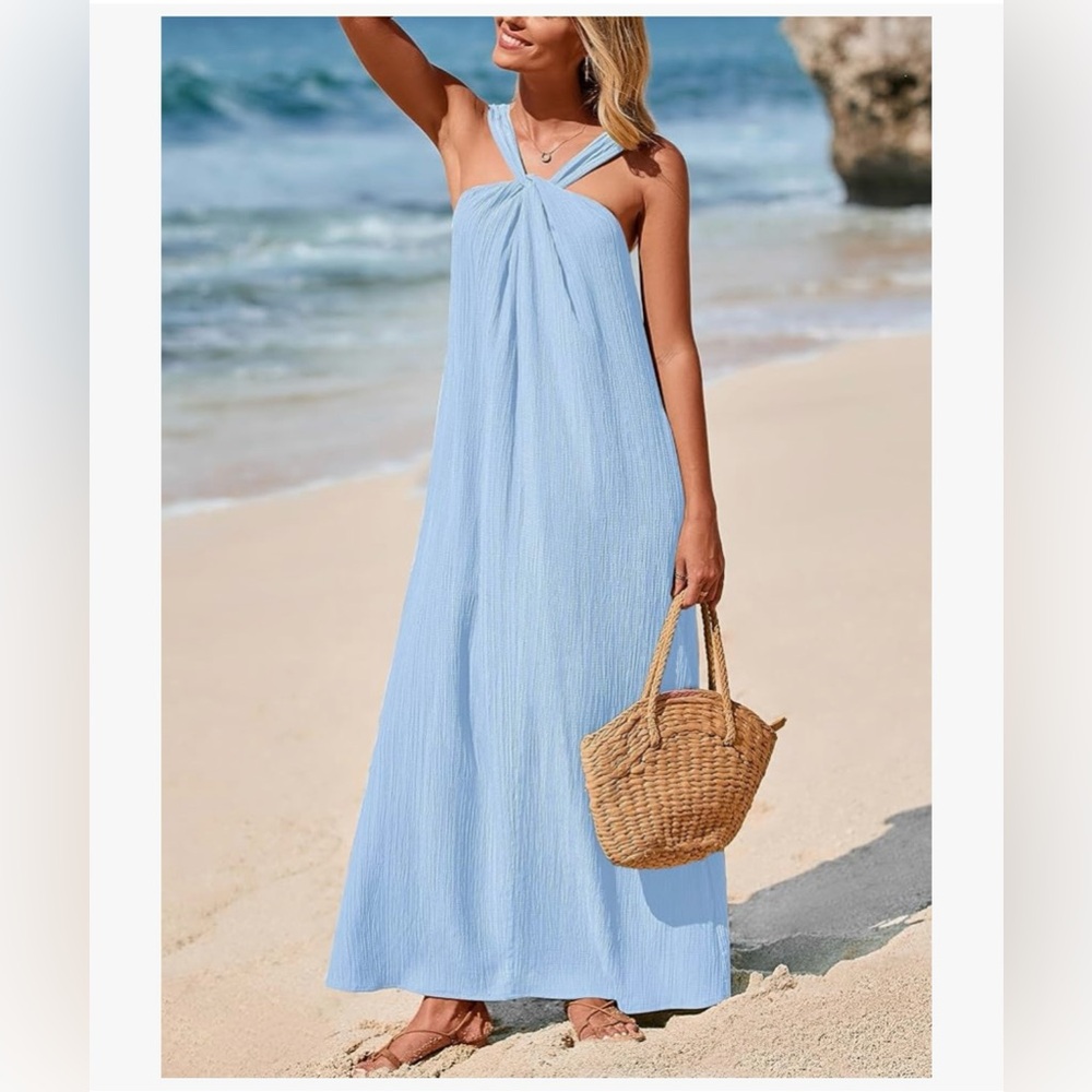 Elegant Blue Maxi Dress